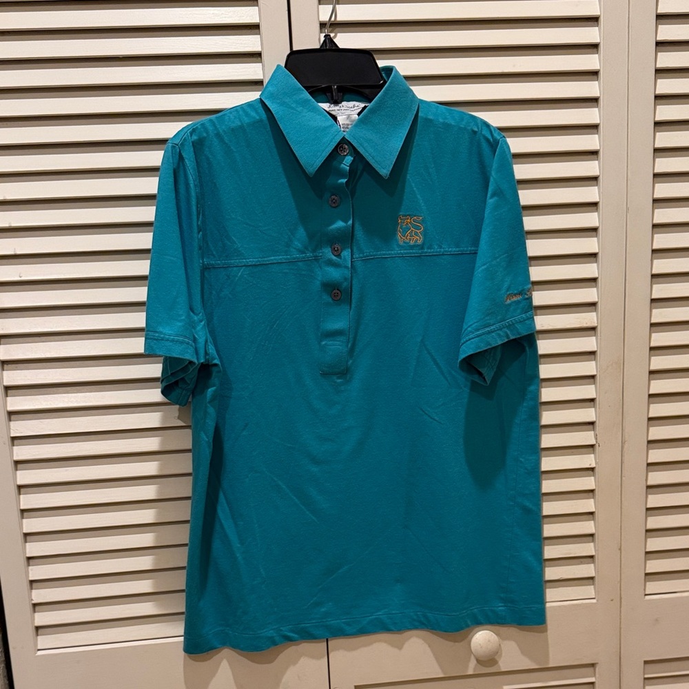 Teal Short Sleeve Polo Shirt Merrill Lynch
